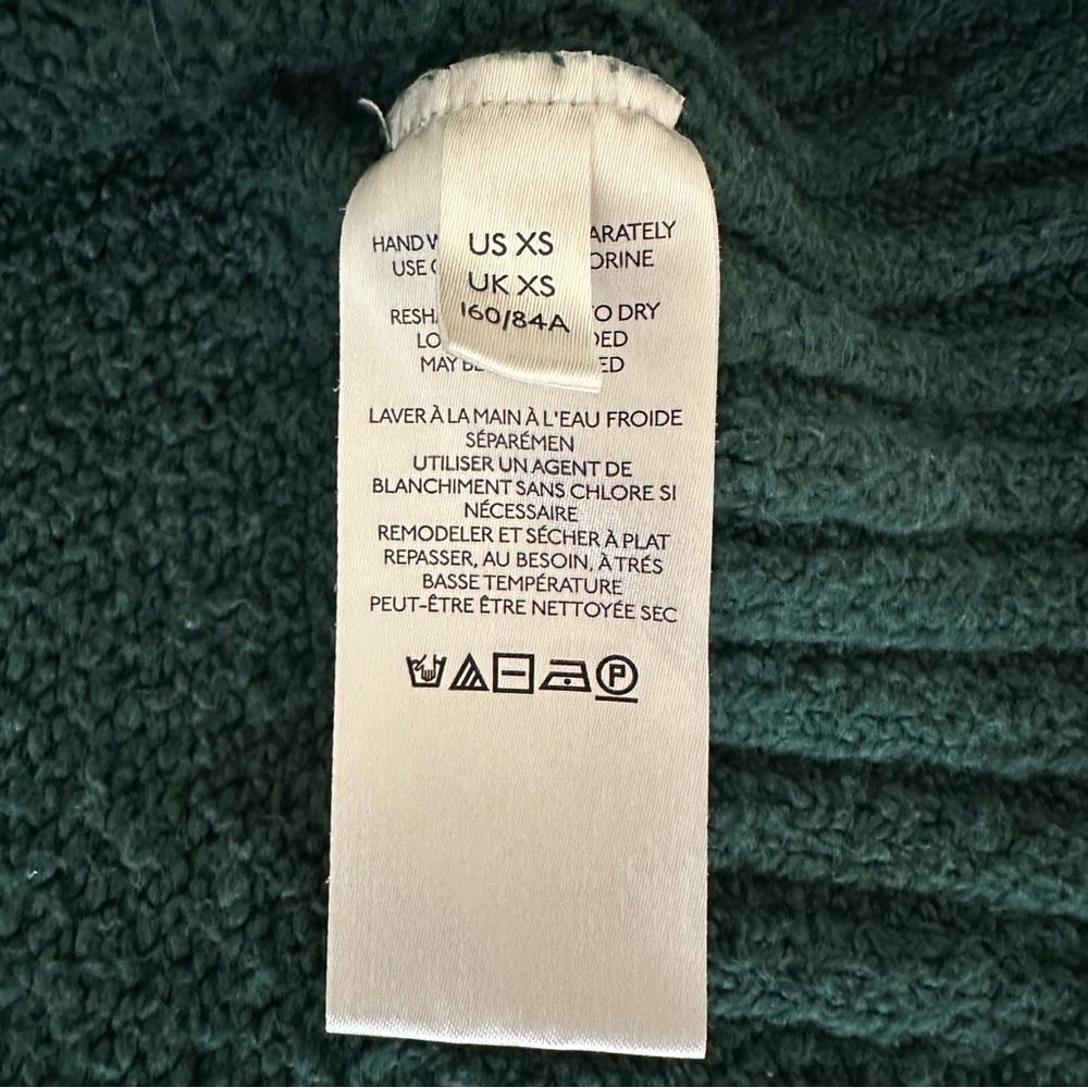 Free People Brookside Green Tunic V-Neck Sweater Women’s XS - Picture 7 of 9